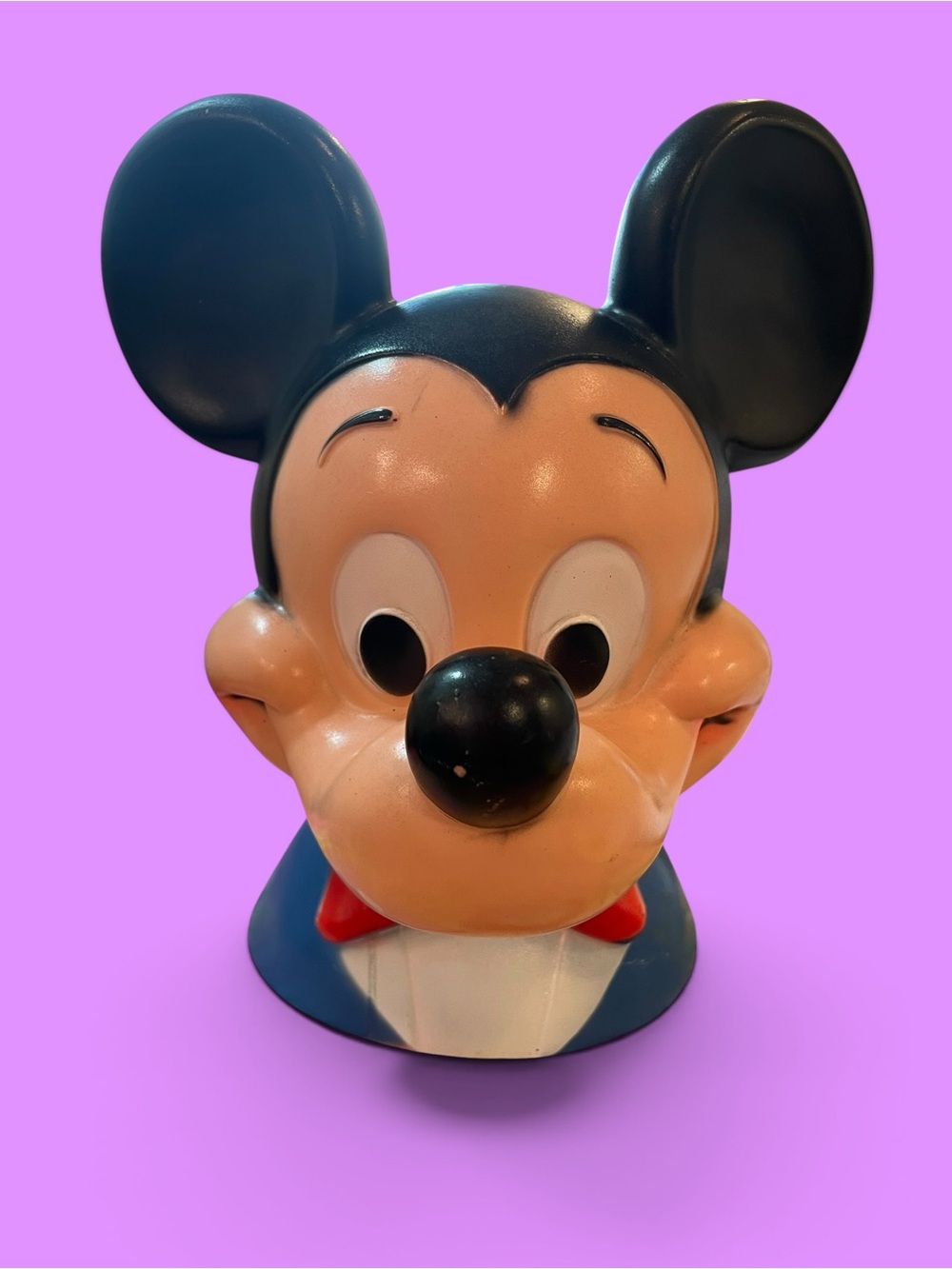 Vintage 1971 Disney Mickey piggy bank oversized coins savings collectable